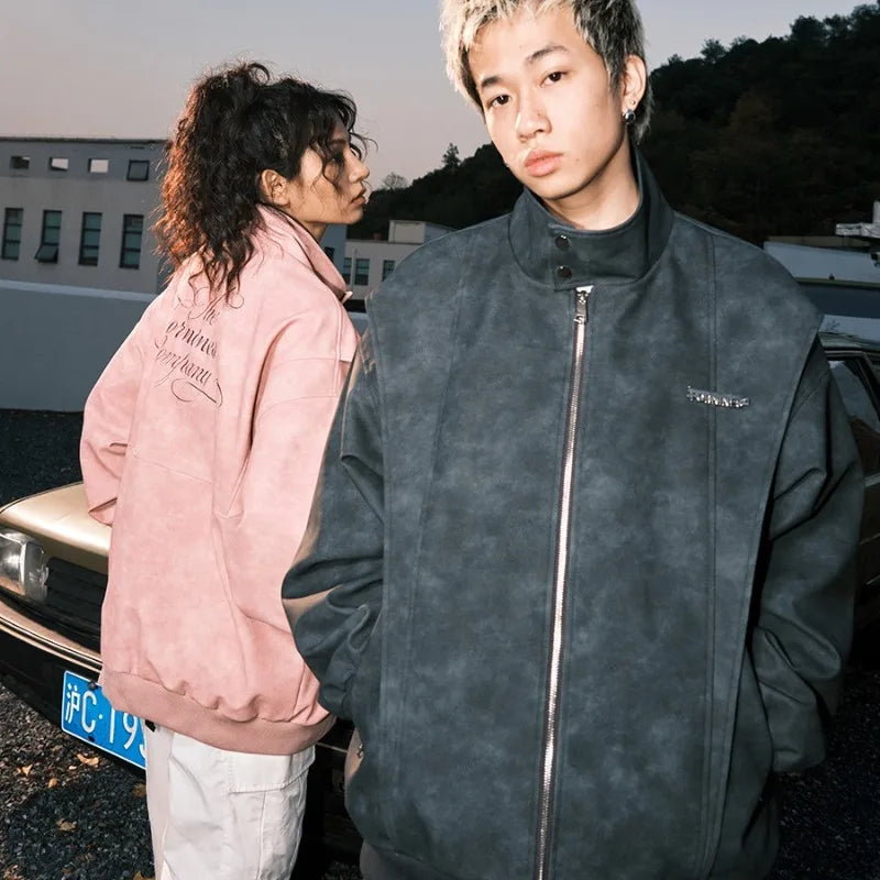 retro baseball bomber, daily drip outerwear, casual outfit