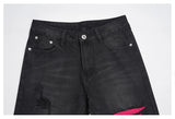 knee ripped patchwork jeans for men hip hop skinny biker taped jean trouser slim fit black denim pants fashion streetwear jogger unique joggers style 3026