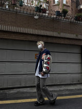 grunge street bomber, modern fit for men, oversized fit