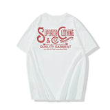 Gothic Crying angel – Vintage Amekaji Letter Printed T Shirt Men 2022 Spring Summe
