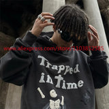 2024 Autumn Winter New Vintage Velvet Hoodie Long Sleeve American Heav