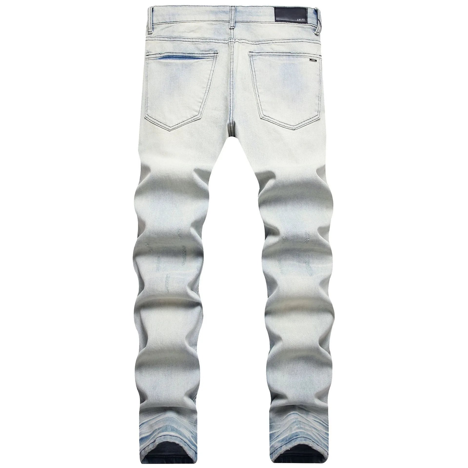 2023 brand new patch light skull head bone chemist tie dyed jeans cotton denim pants comfort casual skinny jeans 32 44 266 vintage washed jeans