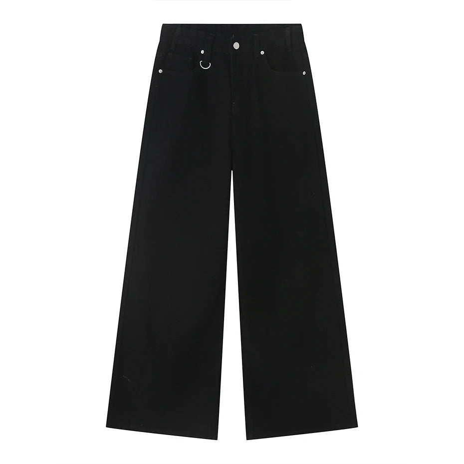 mens vintage blue baggy jeans male black loose straight denim pants y2k casual jeans trousers denim street jeans