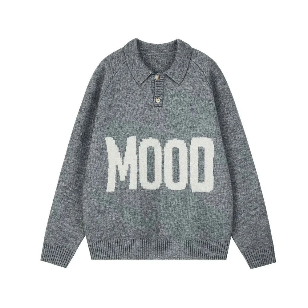 varsity flame knitwear, statement sweater, cozy knitwear for men, oversized grunge aesthetic winter top