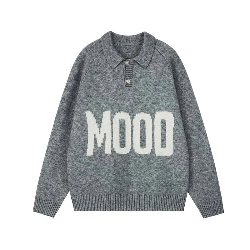 varsity flame knitwear, statement sweater, cozy knitwear for men, oversized grunge aesthetic winter top