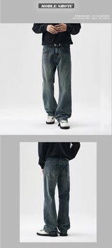 mens plus size retro fashion streetwear loose casual micro flared denim pants jeans cityboy jeans trousers 28 40 unique jeans style 2709