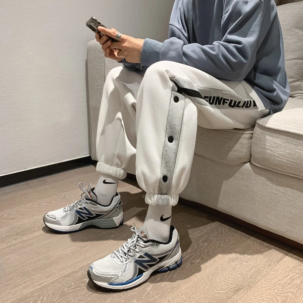 2023 new sports casual pants mens clothing youth spring and autumn loose pants boutique clothing simple style men clothing menswear bottoms