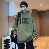 New In Letter Printed Suede Sweatshirts For Men Autumn Y2K Streetwear
