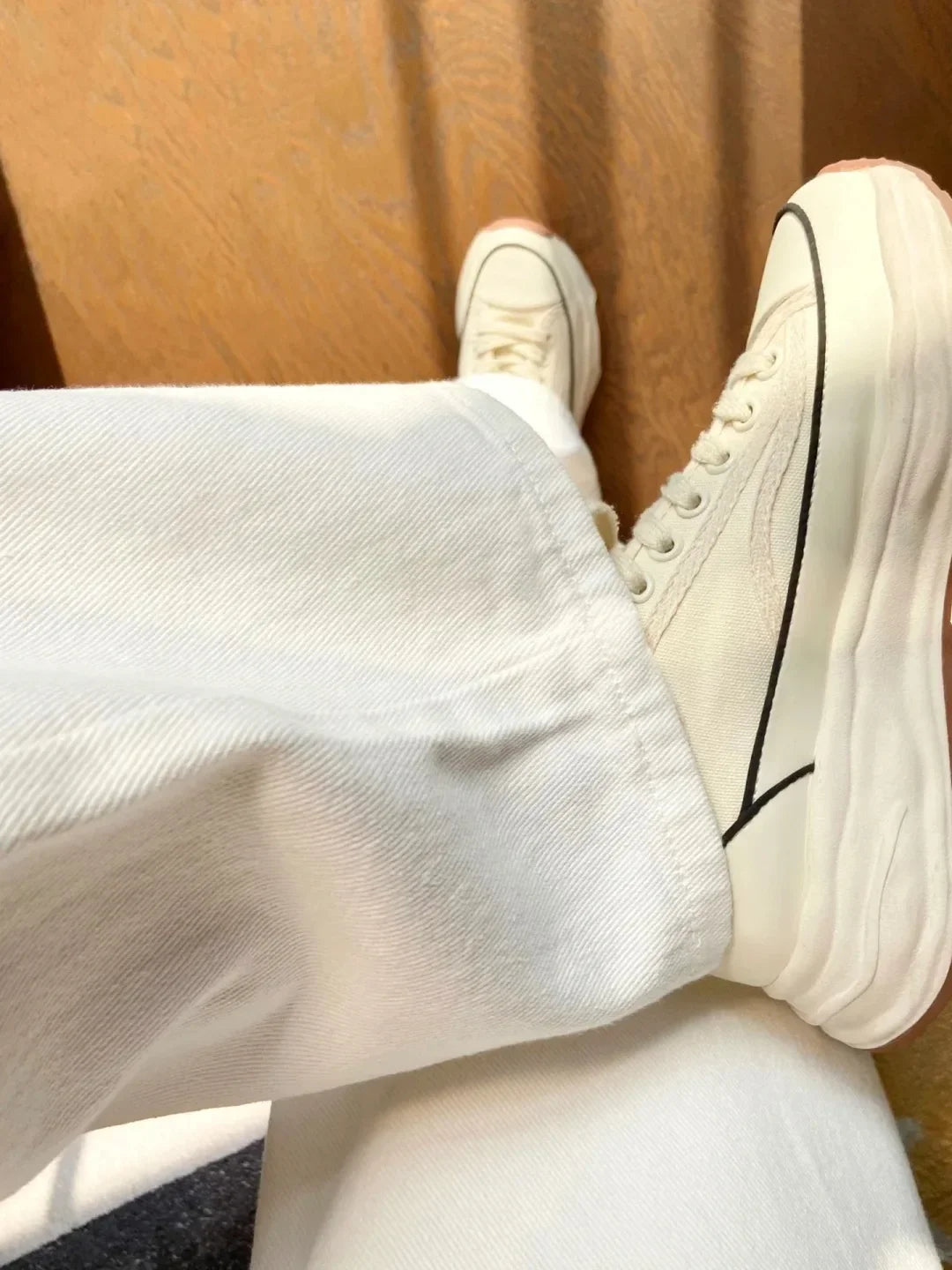 trendy brand white straight jeans for women 2024 spring new high waist slim wide leg pants high street ins fashion and leisure unique jeans style 2192