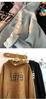 Winter New Korean Men's Hooded Sweatshirt New Niche Ins Harajuku Style Personality Loose Casual Y2K Couple Thickened Jacket Top