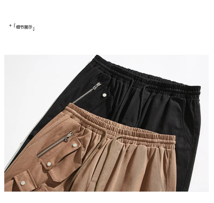 men streetwear fashion loose casual wide leg techwear cargo pants track trousers women harem trousers joggers sweatpants unique joggers style 947