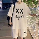 Cyberpunk Vintage print – Summer Man Tracksuit Korean Fashion Streetwear Hip Hop Rock