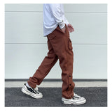 mens high street loose fit elastic waist pants winter warm fleece pants bottons hip hop drawstring sportwear sweatpants joggers unique joggers style 3058