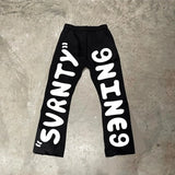 2024 new spring and autumn letter printed sweatpants womens y2k streetwear hip hop harajuku loose high waist jogger overalls unique joggers style 1852