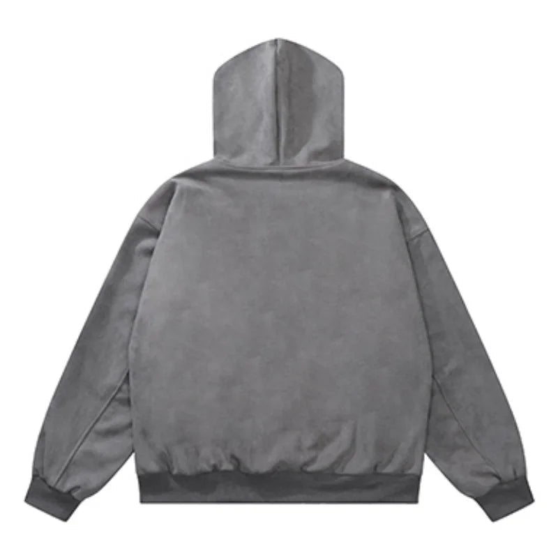 mens hip hop hoodie jacket fashion skull printed single button hooded suede sweashirts harajuku casual punk streetwear hoodie - variant style d4c037 for streetwear fashion