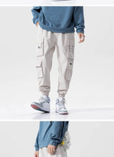 streetwear mens hip hop jogging pants casual men trousers big size loose sweatpants male 2023 new multi pocket harem pants 5xl unique joggers style 2897
