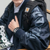 minimalist streetwear jacket, bold fashion piece, aesthetic