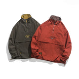 hip casual graphic design material fit image premium 522b44 style standing-collar-pullover-jacket-for-men-harajuku-hip-hop-streetwear-loose-coat-embroidered-solid-color-embroidered-letter-tops print quality wear hop urban unisex oversized streetwear - everyday fashion style high essential streetwear design ID e2792