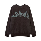 varsity flame pullover for men with bold graphic knit design, perfect for 2025 fashion, street fashion menswear trend for sea