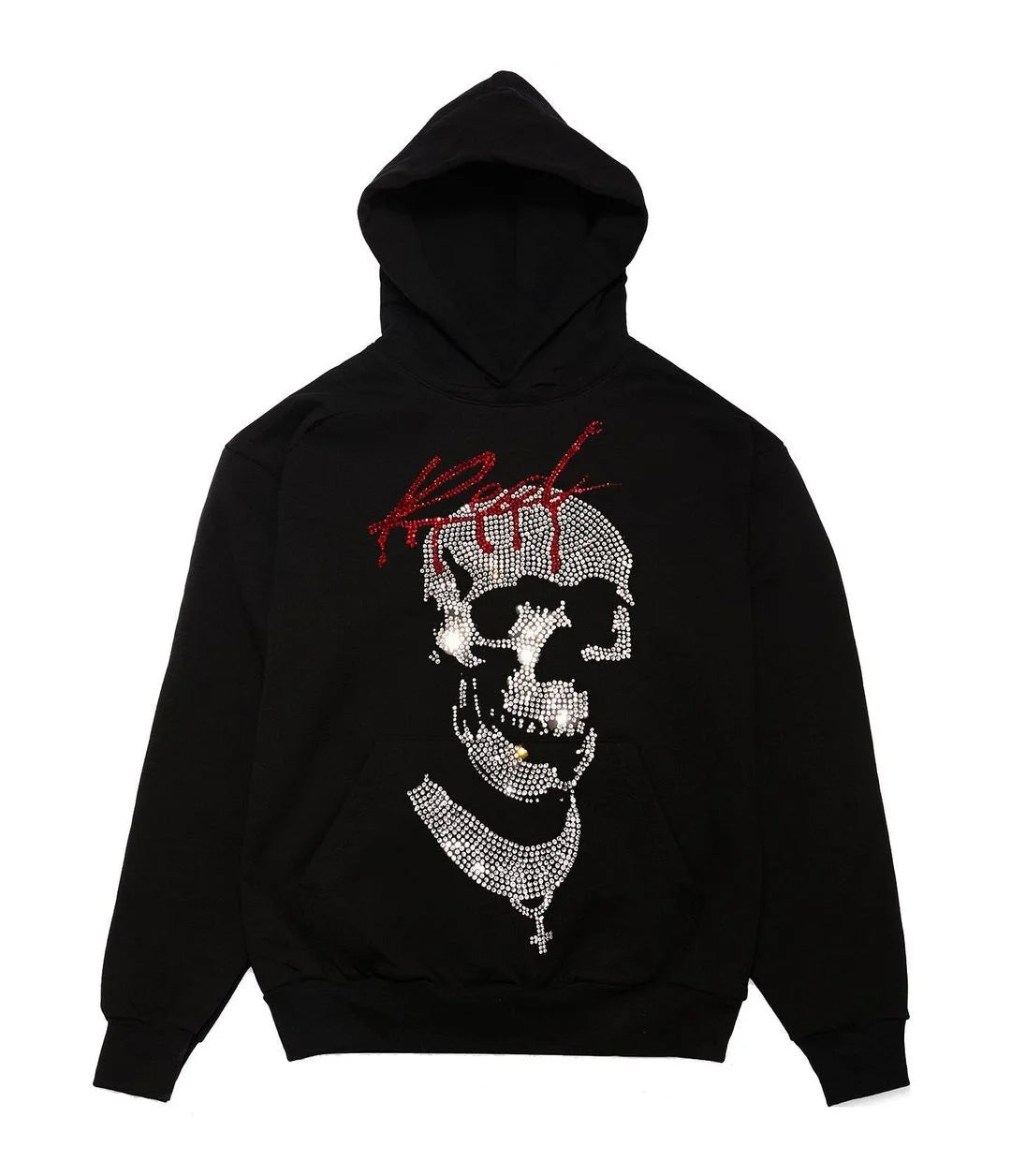 y2k vintage pullover hoodie long sleeve sweatshirt high street hip hop punk hot rhinestone