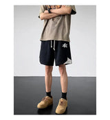 Korean fake two-piece sports basketball shorts men summer American fashion brand high street versatile couple retro sweatpants
