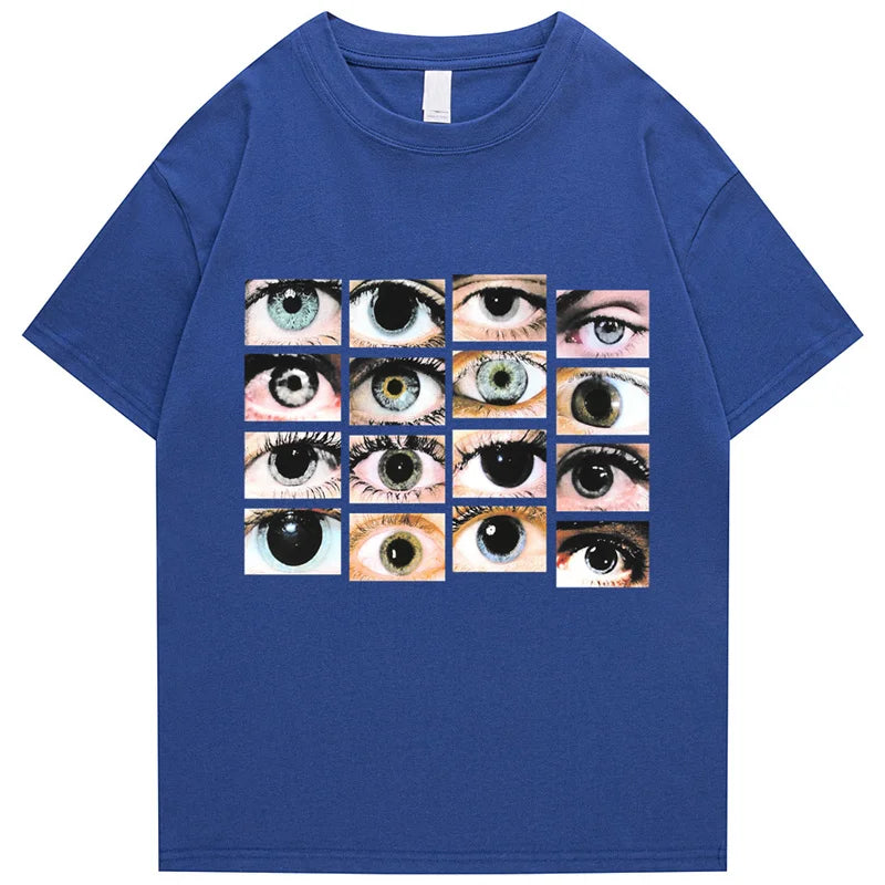 Y2K Graphic Tee – 2022 Men Hip Hop Streetwear T Shirt Eyes Printed Harajuku – Edgy Streetwear for All Genders