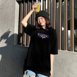 Trapwear Anime panel – Harajuku Sleeping Angle Printed Streetwear T Shirt Men Hip H