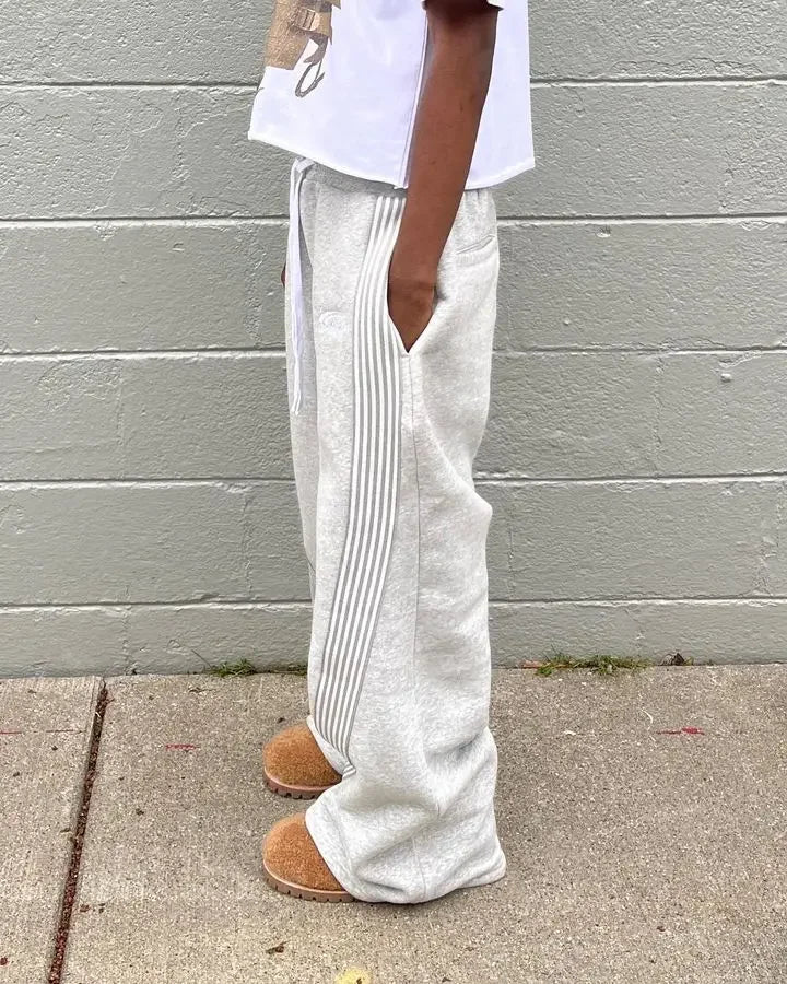 streetwear sweatpants y2k pants mens womens hip hop striped letters embroidery retro cotton baggy hosen joggers cargo pants unique joggers style 536