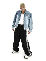 wide shoulder harajuku denim jacket coat mens fashion hip hop distressed washed jeans outerwear casual streetwear jackets nan - variant style 84081d for streetwear fashion