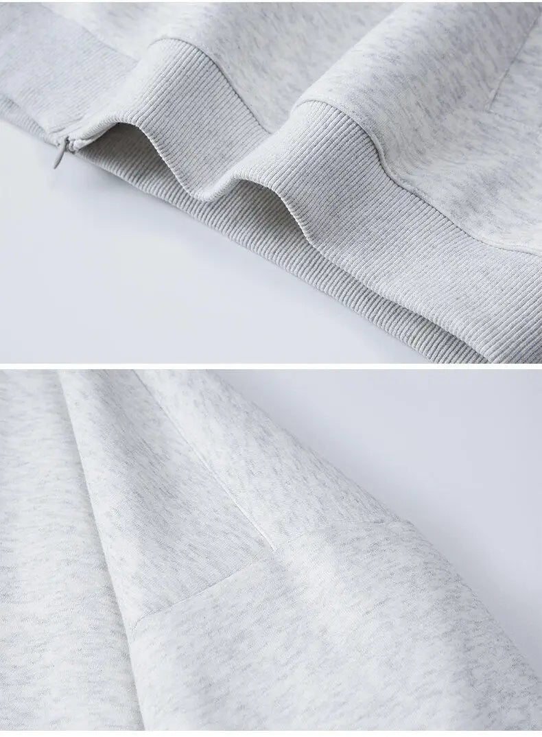 Stand Collar Half Zipper Pullover Casual Sweatshirt Men Women Streetwe