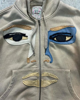 American High Street Fashion Brand Y2K Cartoon Embroidery Oversized Ho