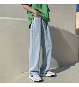 4 colors baggy jeans men fashion casual wide leg jeans men streetwear loose hip hop straight denim pants mens trousers m 2xl unique jeans style 4030