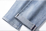 high 2023 new classical pirate metal skull bone luxurious embroidered jeans cotton denim pants comfort casual jeans 28 38 204 unique jeans style 6100