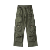 unisex hip hop pants retro cargo pant streetwear multi pockets zipper harajuku joggers new casual loose straight baggy trousers unique joggers style 2059