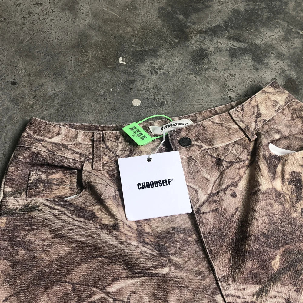 frog drift fashion streetwear camouflage printed vintage clothing casual loose casual cargo pants trousers for men unisex unique cargo style 1129