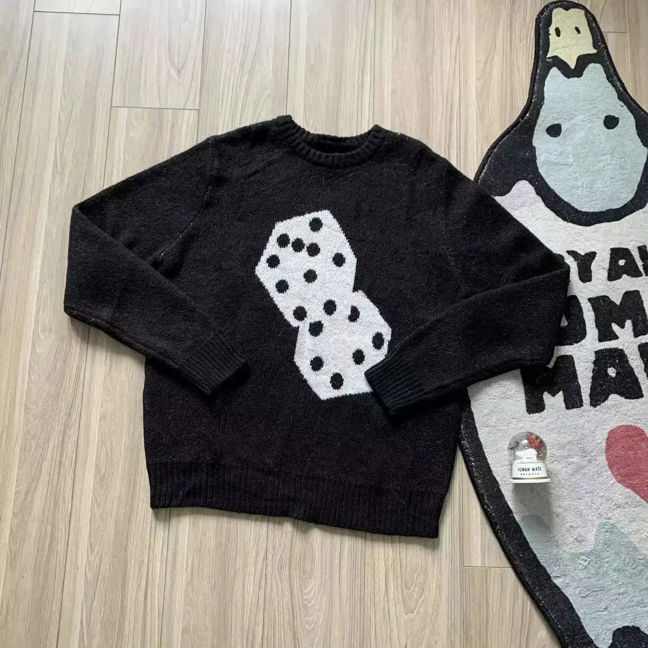 new 2022 men luxury billiards black eight gentleman classic mohair dice knit casual sweaters pullover asian size high drake 20 - soft fleece-lined outerwear, 2025 streetwear drop, oversized streetwear hoodie