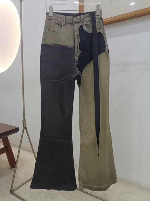 high new 2023 classical vintage luxurious old washed patch wax jeans cotton denim pants comfort casual jeans size xl 485 ripped baggy denim