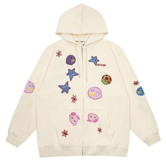 "Star World" Graphic Unisex Streetwear Vintage Women Men Y2K Hoodie