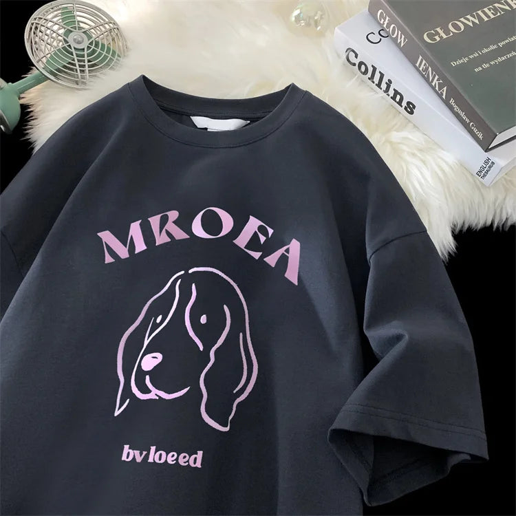 Anime Vintage print – Cartoon Graphic Tshirt Kawaii Oversized Tee Shirt Retro Cute