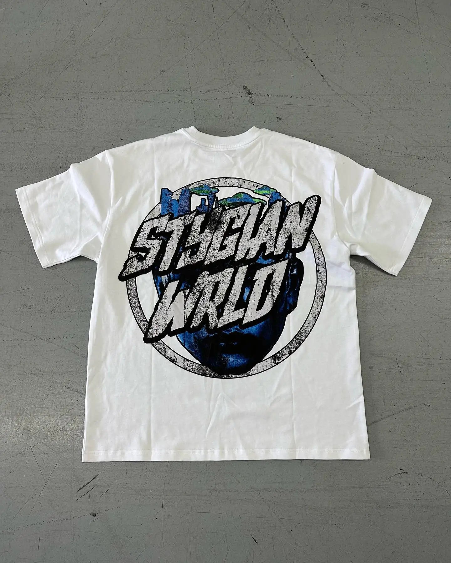 Vaporwave Chrome logo – Y2K Fashionable Gothic Punk Devil Pattern Printed T Shirt Me
