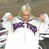 Y2K Clothes Women Long Sleeved Star Letter Graphic Grunge Men Oversize