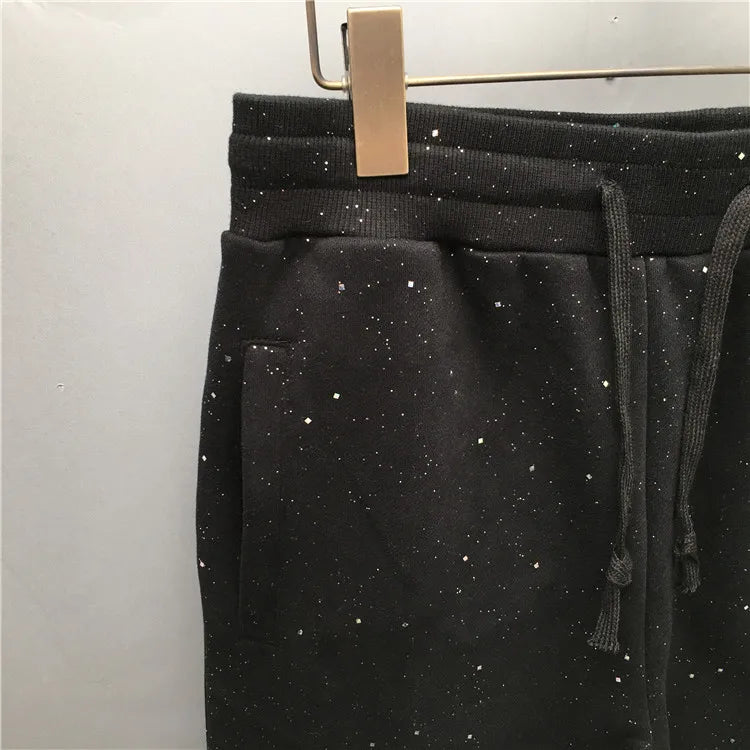 high new novelty luxury men 2022 classic shiny sky stars comfortable cotton parkour sweat casual pants sweatpants d48 sporty tapered joggers