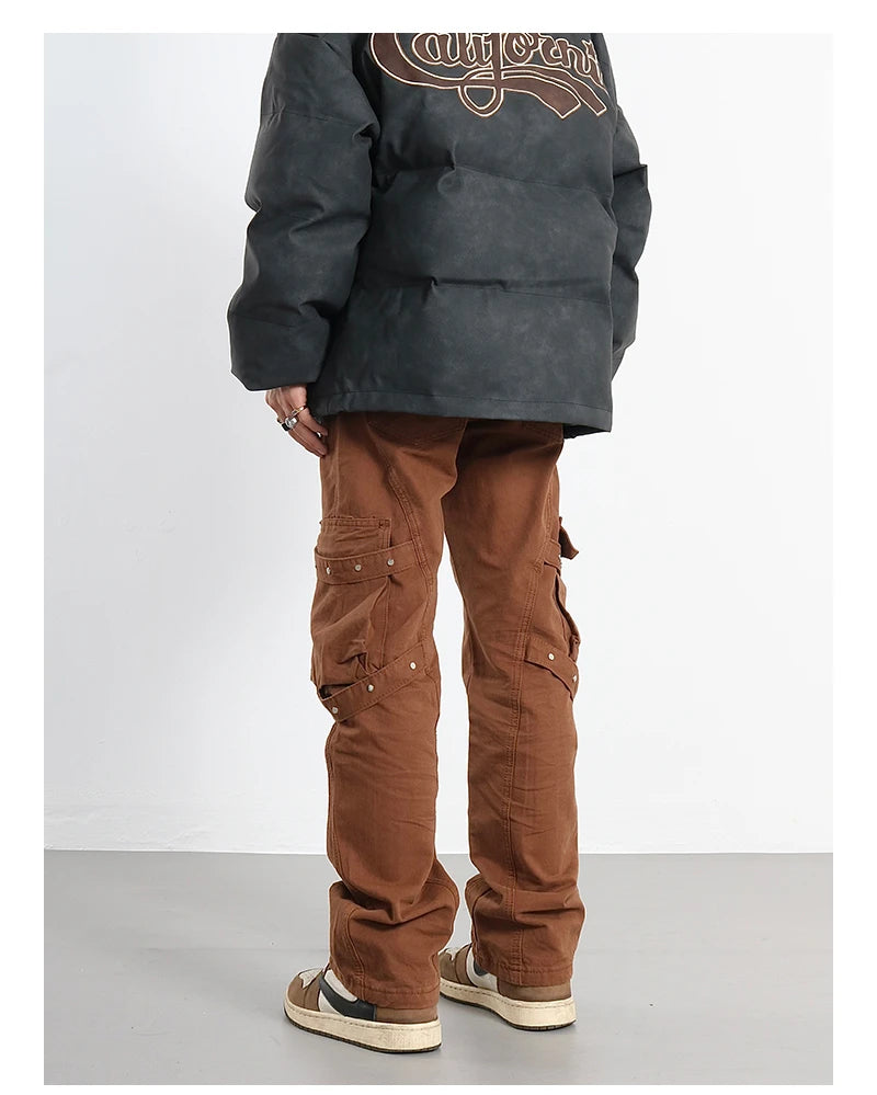 hip hip pants mens cargo harem pant streetwear side pockets harajuku joggers unisex baggy hosen loose straight cotton trousers unique joggers style 3202