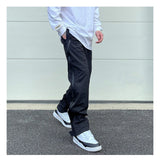 american street wear machine oversized joggers pants rubber side zipper nylon casual pants harajuku mens black track pants unique joggers style 3805