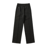 sea blue casual pants men woman loose comfortable side edge weaving stripe embroidery drawstring joggers sweatpants unique joggers style 5294