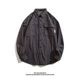 American Corduroy Cotton Shirt Man Thickening Long Sleeve Brand Trendy French Style Designer Loose Casual Workwear Coats