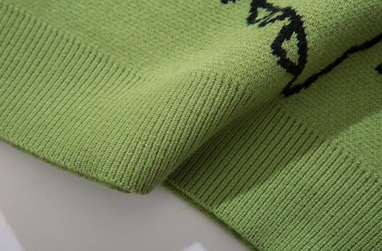 fashion knitted sweater autumn winter o neck dinosaur pattern pullover streetwear unisex casual loose sweaters jumper knitwears Y2K vintage urban hoodie, aesthetic street look hoodie, high quality cotton pullover