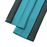 sea blue casual pants men woman loose comfortable side edge weaving stripe embroidery drawstring joggers sweatpants unique joggers style 5253