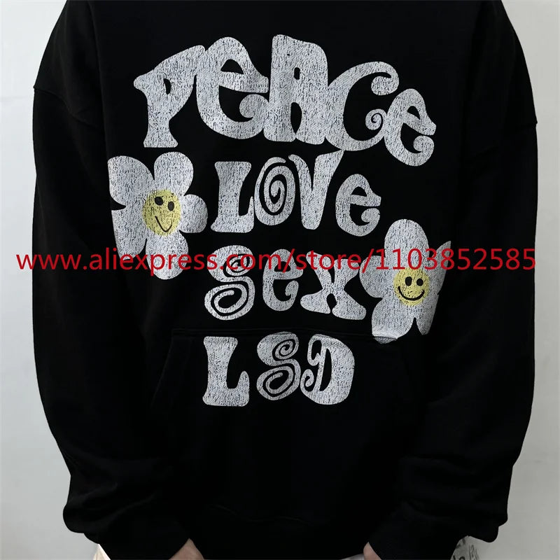 2024 New Autumn Winter Vintage Long Sleeved Hoodie American Heavyweigh