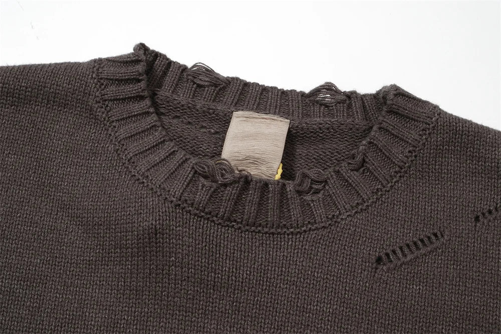leather varsity streetwear knit with bold stitching, fall/winter pullover for urban outfits, men’s streetwear clothing piece 